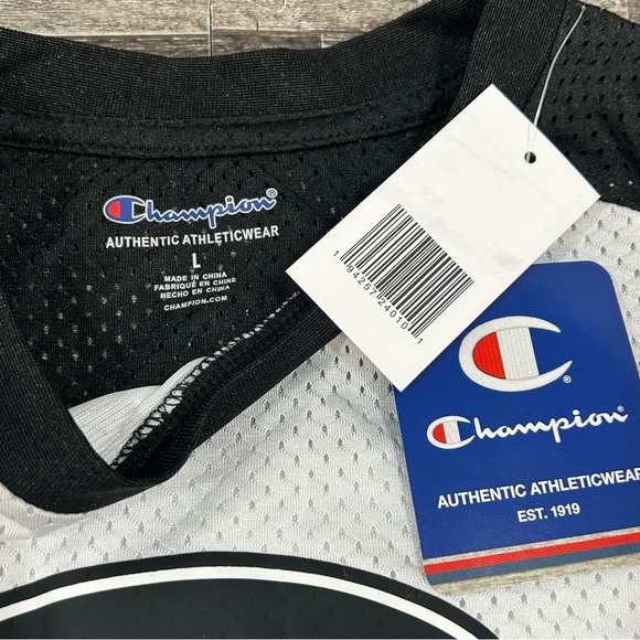 NWT Girls Size Large Champion Mesh Dress In White & Black Sporty Jersey Dress - Picture 4 of 9